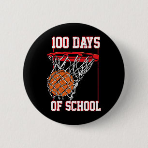 Badge Rond 5 Cm Amusant 100 Jours De Basketball Scolaire Étudiant