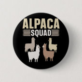 Badge Rond 5 Cm Amusant Amoureux des animaux de l'équipe Alpaca (Devant)
