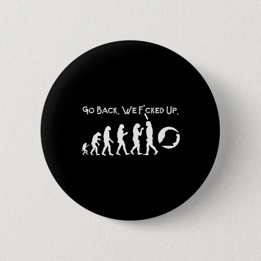 Badge Rond 5 Cm Amusant anti-Trump - Retour ! Trump Evolution Tee (Devant)
