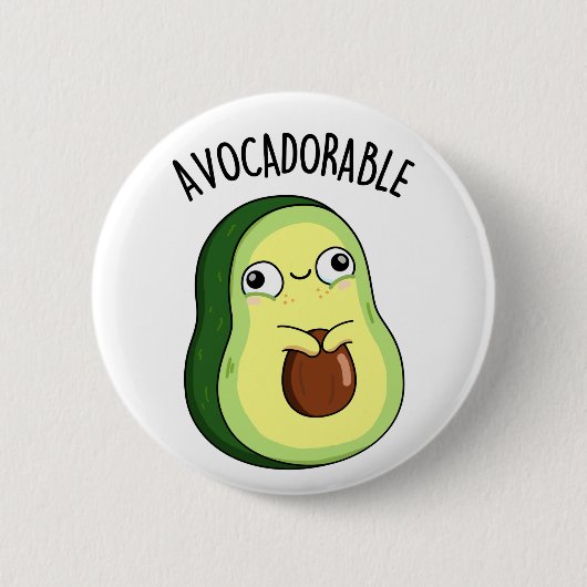 Badge Rond 5 Cm Amusant Avoc amusant Avocado Pun (Devant)