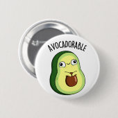 Badge Rond 5 Cm Amusant Avoc amusant Avocado Pun (Devant & derrière)