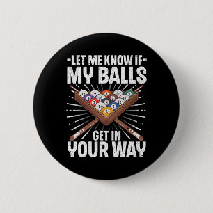Badge Rond 5 Cm Amusant Billard Design Pour Hommes Femmes Billard