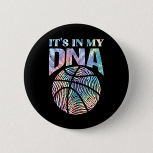 Badge Rond 5 Cm Amusant C'est dans mon ADN filles de basket-ball L