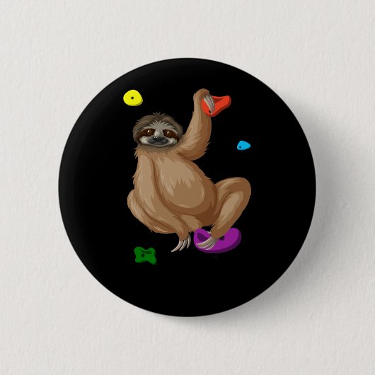 Badge Rond 5 Cm Amusant Escalade grimpeur Lazy Bouldering (Devant)