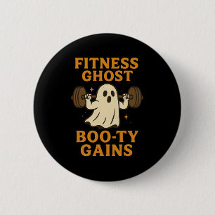 Badge Rond 5 Cm Amusant Halloween entraînement Ghost Gym Plaisante