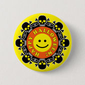 Badge Rond 5 Cm Amusant Halloween heureux (Devant)