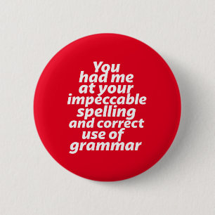 Badge Rond 5 Cm Amusant Humour enseignant anglais utilisation corr