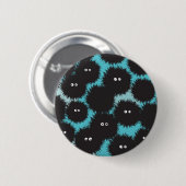 Badge Rond 5 Cm Amusant monstres noirs moelleux (Devant & derrière)