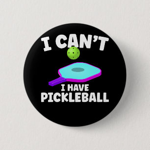 Badge Rond 5 Cm Amusant Pickleball entraînement Plaisanterie Pick