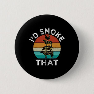 Badge Rond 5 Cm Amusant Retro Bbq Party Fumeur Chef Papa Cadeau J’