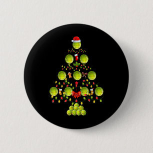 Badge Rond 5 Cm Amusant Tennis Ball Xmas Décorations Arbre Joyeux