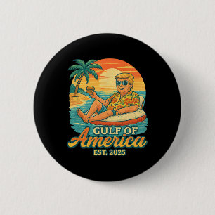 Badge Rond 5 Cm Amusant Trump Chemise Golfe Des Etats-Unis Est 202