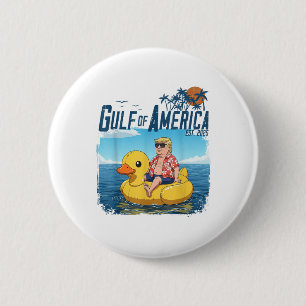 Badge Rond 5 Cm Amusant Trump Chillin Golfe des États-Unis Amériqu