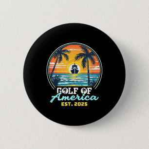 Badge Rond 5 Cm Amusante Amérique des Etats-Unis Chemise Golfe des