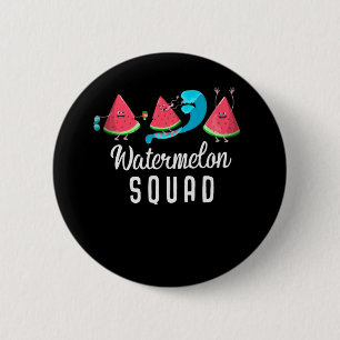 Badge Rond 5 Cm Amusante équipe de pastèque Happing Surfing Melon 