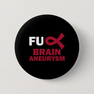 Badge Rond 5 Cm Amusants Cerveau Aneurysme Sensibilisation Surviva