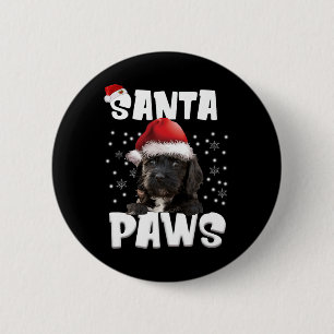 Badge Rond 5 Cm Amusants Cockapoo feux de Noël Arbre Amoureux des 
