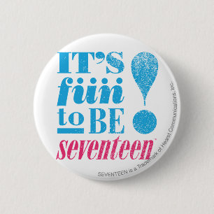 Badge Rond 5 Cm Amusement 2 B 17-Aqua
