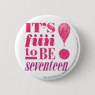 Badge Rond 5 Cm Amusement 2 B 17-Magenta