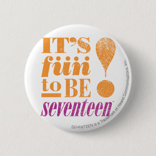 Badge Rond 5 Cm Amusement 2 B 17-Orange