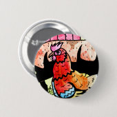 Badge Rond 5 Cm Amusement Button2 de basse cour (Devant & derrière)