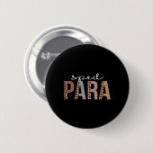 Badge Rond 5 Cm Amusement d'appréciation de léopard de Sped Para p (Devant & derrière)