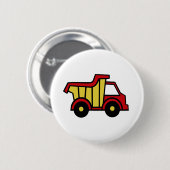 Badge Rond 5 Cm Amusement de construction / Camion de vidage (Devant & derrière)