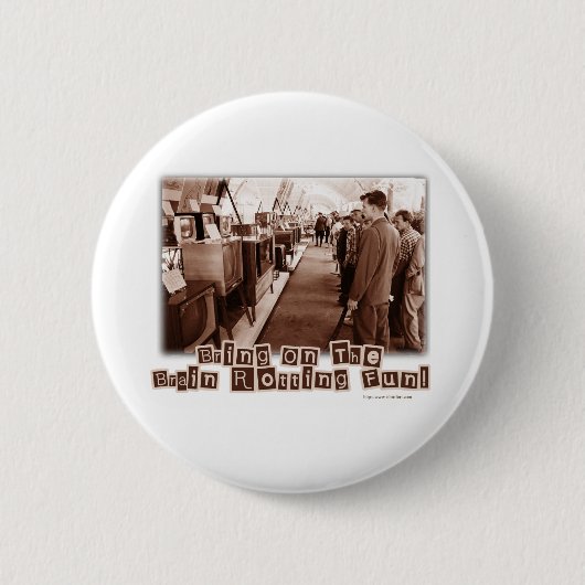 Badge Rond 5 Cm Amusement de décomposition de cerveau ! (Devant)