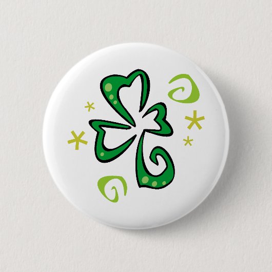 Badge Rond 5 Cm Amusement de trèfle (Devant)