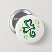 Badge Rond 5 Cm Amusement de trèfle (Devant & derrière)
