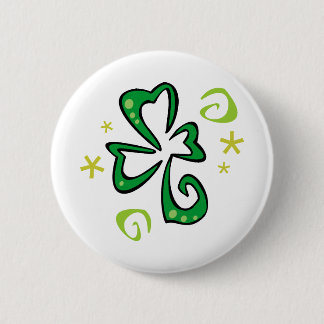 Badge Rond 5 Cm Amusement de trèfle
