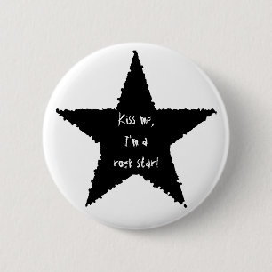 Badge Rond 5 Cm Amusement de vedette du rock