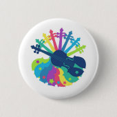 Badge Rond 5 Cm Amusement de violon (Devant)