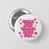 Badge Rond 5 Cm Amusement des filles (Devant & derrière)