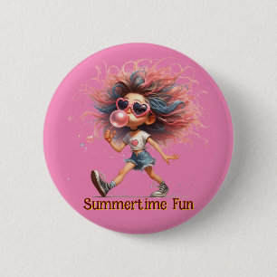 Badge Rond 5 Cm Amusement d'été