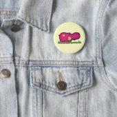 Badge Rond 5 Cm amusement d'hippopotame (En situation)