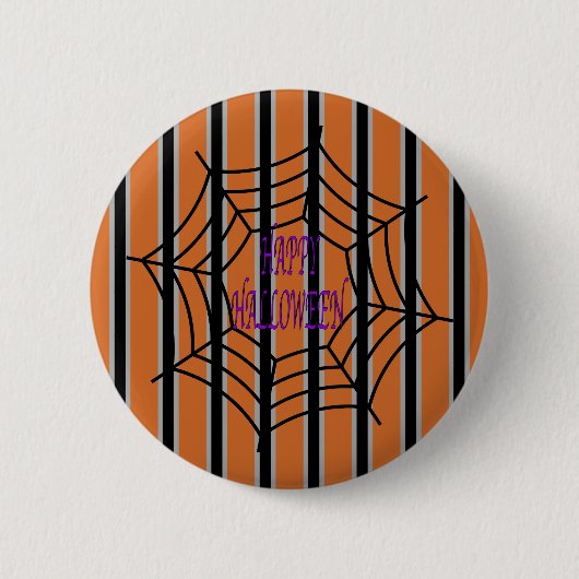 Badge Rond 5 Cm Amusement et fantaisie Halloween Spider Webs (Devant)