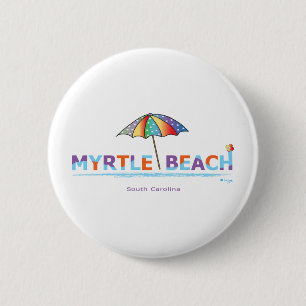 Badge Rond 5 Cm Amusement Myrtle Beach, Sc