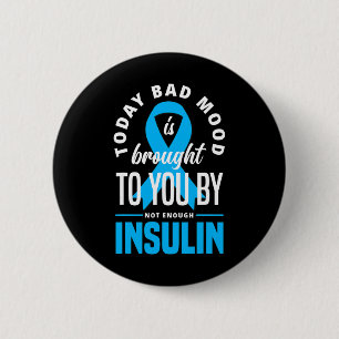 Badge Rond 5 Cm Amusement Type Un Diabète T1D Guerrier S'amuser Di