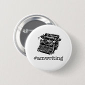 Badge Rond 5 Cm #amwriting (Devant & derrière)
