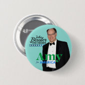 Badge Rond 5 Cm Amy Klobuchar 2020 / John Bessler pour le premier (Devant & derrière)