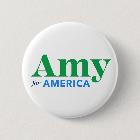 Badge Rond 5 Cm Amy pour l'Amérique (Devant)