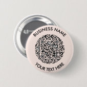 Badge Rond 5 Cm Analyser moi Blush rose QR Code ID (Devant & derrière)