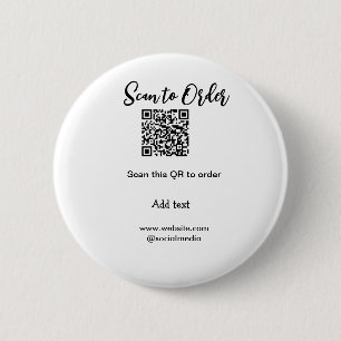 Badge Rond 5 Cm Analyser pour commander analyser le code QR ajoute