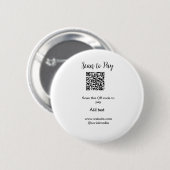 Badge Rond 5 Cm Analyser pour payer scanner code QR ajouter des dé (Devant & derrière)
