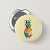 Badge Rond 5 Cm Ananas (Devant & derrière)