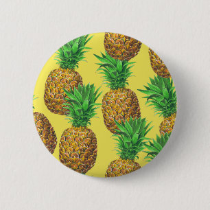 Badge Rond 5 Cm Ananas ensoleillés