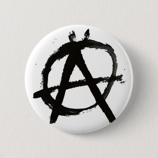 Badge Rond 5 Cm Anarchie Rulez (Devant)