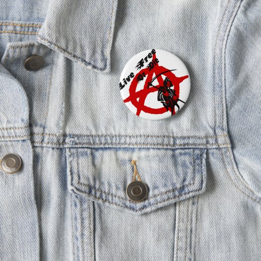 Badge Rond 5 Cm Anarchy Grim Reaper (En situation)