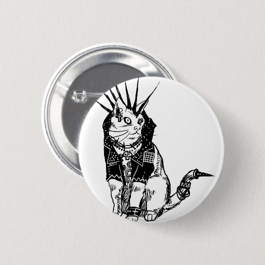 Badge Rond 5 Cm Anarkitty au R-U (Devant & derrière)